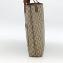 GUCCI GG Supreme Web Sherry Line Tote Bag PVC Beige Red 89 02 003 Auth ARZ909-4