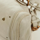 Chloe Paddington Hand Bag Leather Ivory Gold Silver Auth ARZ911SAV-16