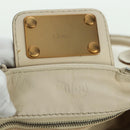 Chloe Paddington Hand Bag Leather Ivory Gold Silver Auth ARZ911SAV-20