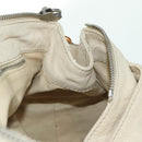 Chloe Paddington Hand Bag Leather Ivory Gold Silver Auth ARZ911SAV-22