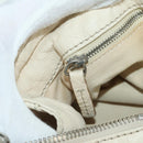 Chloe Paddington Hand Bag Leather Ivory Gold Silver Auth ARZ911SAV-23