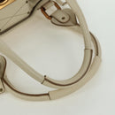 Chloe Paddington Hand Bag Leather Ivory Gold Silver Auth ARZ911SAV-7