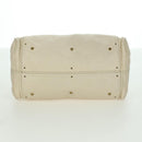 Chloe Paddington Hand Bag Leather Ivory Gold Silver Auth ARZ911SAV-5
