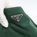 PRADA Tote Bag Nylon Green Silver Auth ARZ913A-14