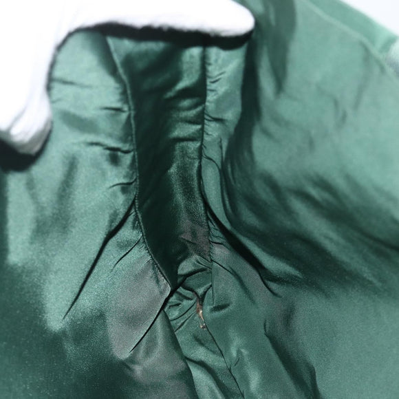 PRADA Tote Bag Nylon Green Silver Auth ARZ913A