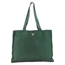 PRADA Tote Bag Nylon Green Silver Auth ARZ913A-2