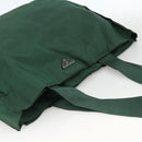 PRADA Tote Bag Nylon Green Silver Auth ARZ913A-6