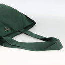 PRADA Tote Bag Nylon Green Silver Auth ARZ913A-7