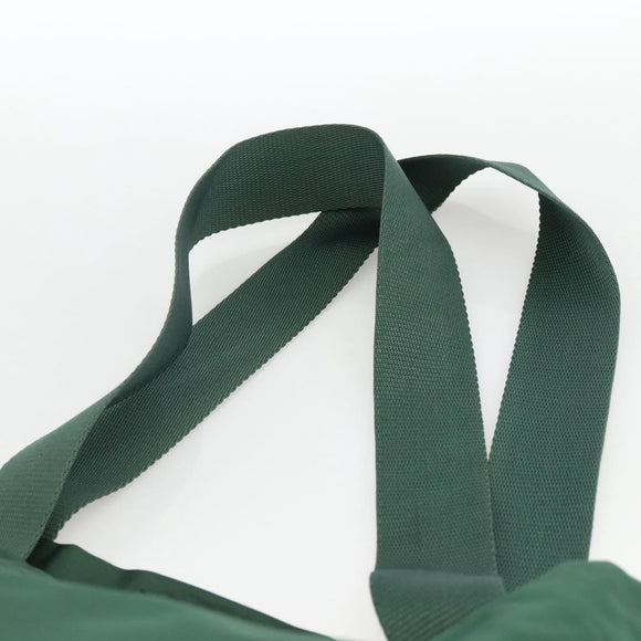 PRADA Tote Bag Nylon Green Silver Auth ARZ913A