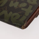 LOUIS VUITTON Graffiti Porte Monnaie Credit Wallet Khaki M92188 Auth ARZ914-17