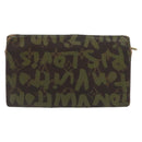 LOUIS VUITTON Graffiti Porte Monnaie Credit Wallet Khaki M92188 Auth ARZ914-2