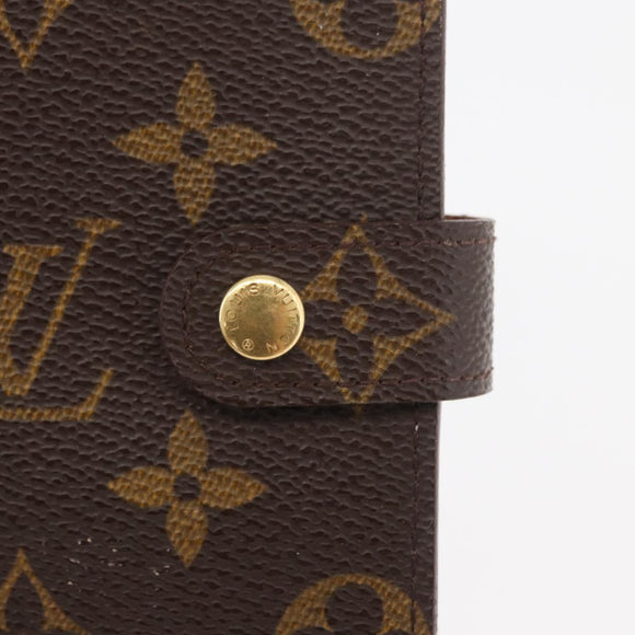 LOUIS VUITTON Monogram Agenda PM Day Planner Cover R20005 LV Auth ARZ923