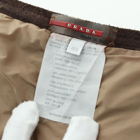 PRADA Sports Skirt Tweed 40 Multicolor CC Auth ARZ928A