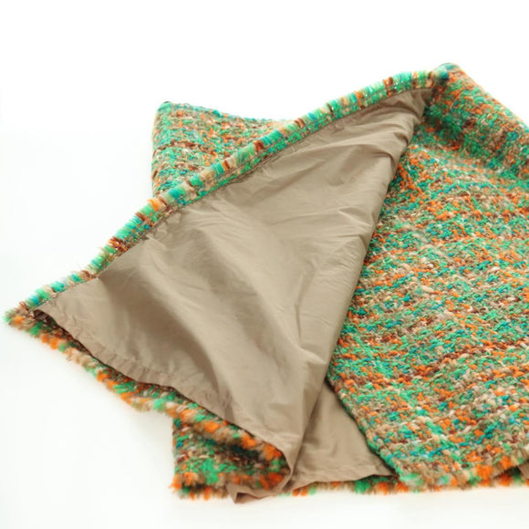 PRADA Sports Skirt Tweed 40 Multicolor CC Auth ARZ928A