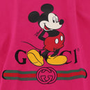 GUCCI Disney Collaboration Short Sleeved T Shirt Cotton Pink Auth ARZ929M-9