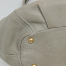 PRADA Hand Bag Leather 2way Gray Auth BA005-15