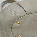 PRADA Hand Bag Leather 2way Gray Auth BA005-17