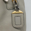PRADA Hand Bag Leather 2way Gray Auth BA005-18