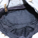 PRADA Hand Bag Leather 2way Gray Auth BA005-9