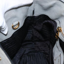 PRADA Hand Bag Leather 2way Gray Auth BA005-22