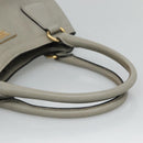 PRADA Hand Bag Leather 2way Gray Auth BA005-7
