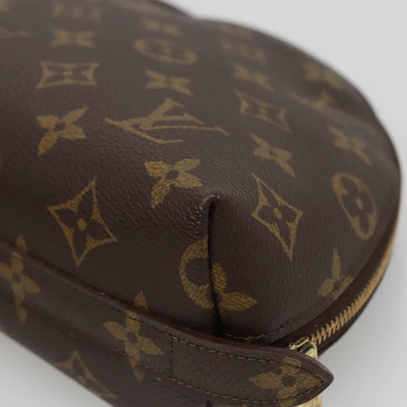 LOUIS VUITTON Monogram Trousse Demi Ronde Cosmetic Pouch M47520 LV Auth BA014