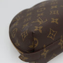 LOUIS VUITTON Monogram Trousse Demi Ronde Cosmetic Pouch M47520 LV Auth BA014-16