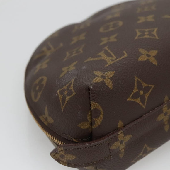 LOUIS VUITTON Monogram Trousse Demi Ronde Cosmetic Pouch M47520 LV Auth BA014