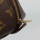 LOUIS VUITTON Monogram Trousse Demi Ronde Cosmetic Pouch M47520 LV Auth BA014-8