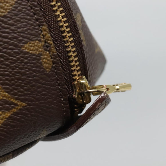 LOUIS VUITTON Monogram Trousse Demi Ronde Cosmetic Pouch M47520 LV Auth BA014