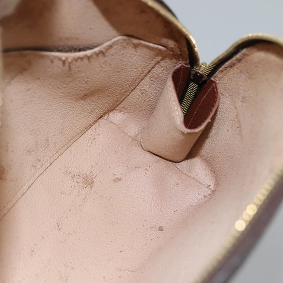 LOUIS VUITTON Monogram Trousse Demi Ronde Cosmetic Pouch M47520 LV Auth BA014