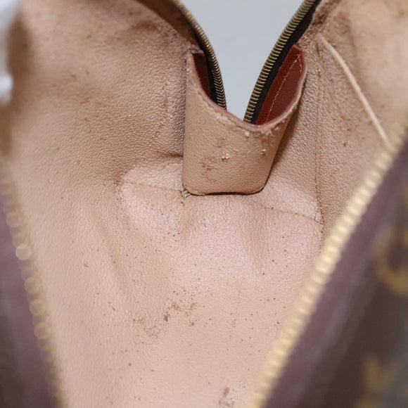 LOUIS VUITTON Monogram Trousse Demi Ronde Cosmetic Pouch M47520 LV Auth BA014