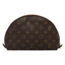 LOUIS VUITTON Monogram Trousse Demi Ronde Cosmetic Pouch M47520 LV Auth BA014-2