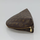 LOUIS VUITTON Monogram Trousse Demi Ronde Cosmetic Pouch M47520 LV Auth BA014-3