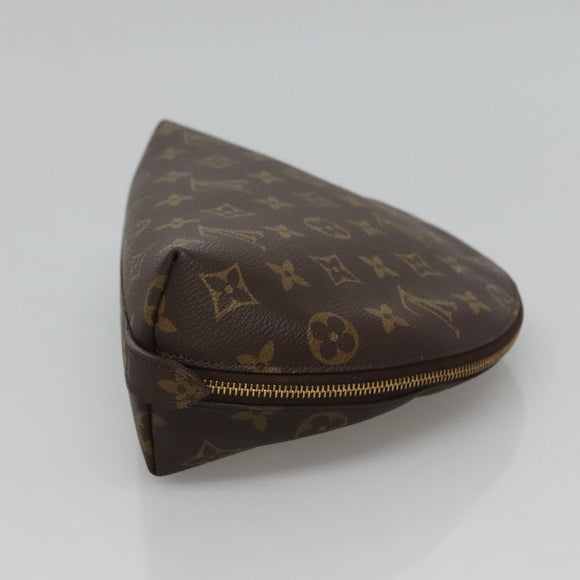 LOUIS VUITTON Monogram Trousse Demi Ronde Cosmetic Pouch M47520 LV Auth BA014