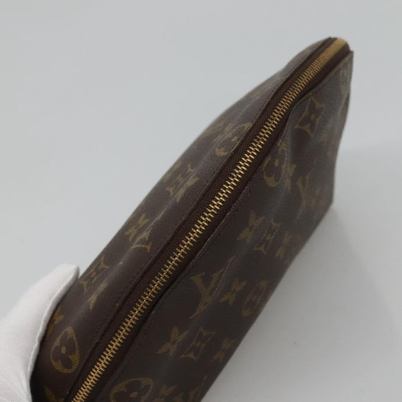 LOUIS VUITTON Monogram Trousse Demi Ronde Cosmetic Pouch M47520 LV Auth BA014