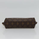 LOUIS VUITTON Monogram Trousse Demi Ronde Cosmetic Pouch M47520 LV Auth BA014-6