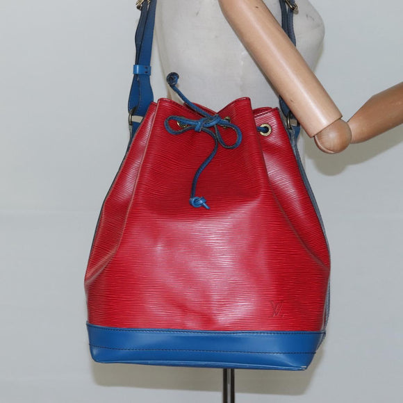 LOUIS VUITTON Epi Noe Shoulder Bag Bicolor Red Blue M44084 LV Auth BA021