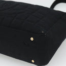 CHANEL Choco Bar line Shoulder Bag Canvas Black CC Auth BA034-9