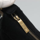 CHANEL Choco Bar line Shoulder Bag Canvas Black CC Auth BA034-17