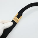 CHANEL Choco Bar line Shoulder Bag Canvas Black CC Auth BA034-8