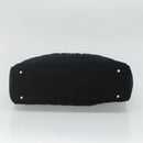 CHANEL Choco Bar line Shoulder Bag Canvas Black CC Auth BA034-5