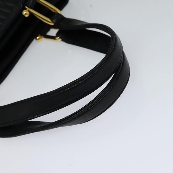 BALLY Hand Bag Leather Black Auth BA049