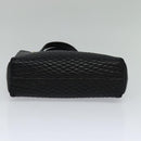 BALLY Hand Bag Leather Black Auth BA049-5