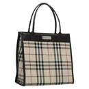BURBERRY Nova Check Hand Bag Canvas Beige Brown Auth BA050-1