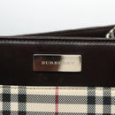 BURBERRY Nova Check Hand Bag Canvas Beige Brown Auth BA050-10