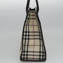 BURBERRY Nova Check Hand Bag Canvas Beige Brown Auth BA050-5