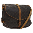 LOUIS VUITTON Monogram Saumur 35 Shoulder Bag M42254 LV Auth BA055-1