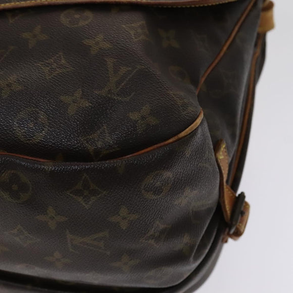 LOUIS VUITTON Monogram Saumur 35 Shoulder Bag M42254 LV Auth BA055