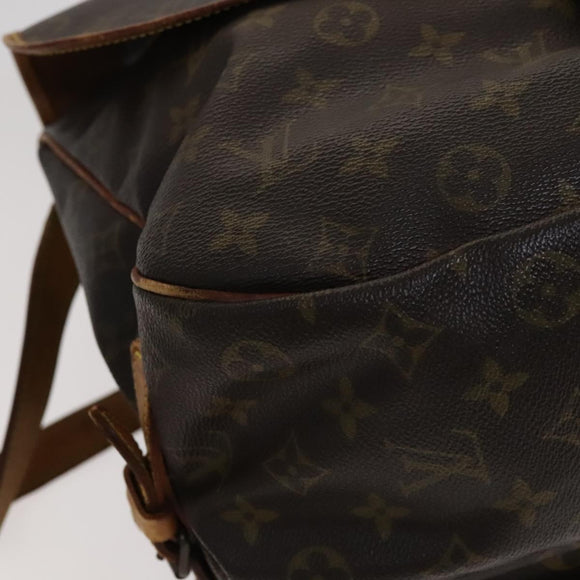 LOUIS VUITTON Monogram Saumur 35 Shoulder Bag M42254 LV Auth BA055